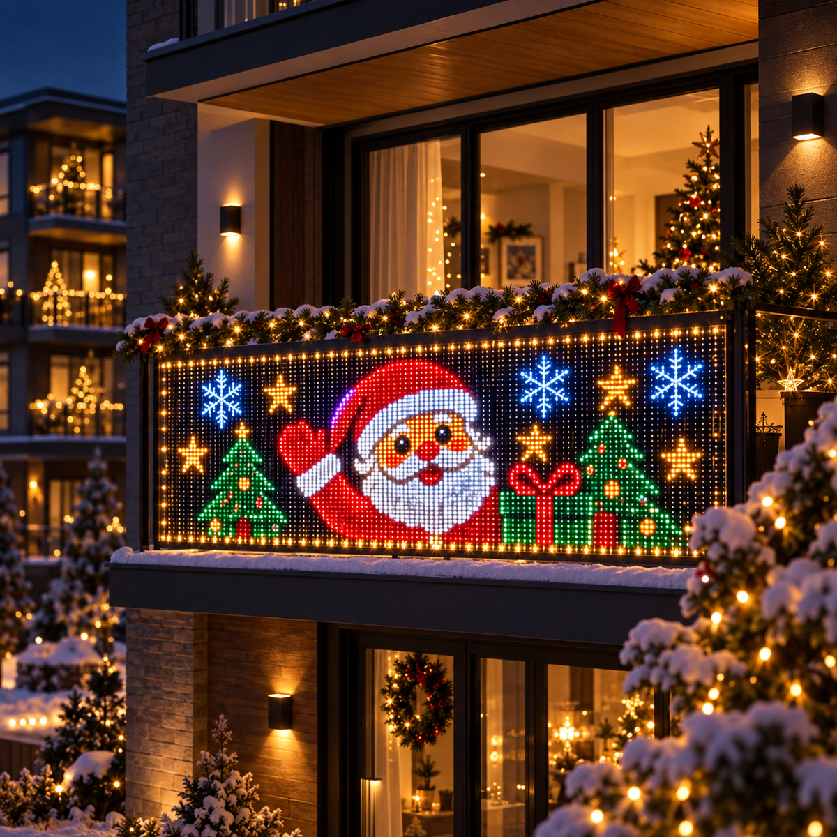 Ncrovopro smart pixel curtain lights for animated holiday displays
