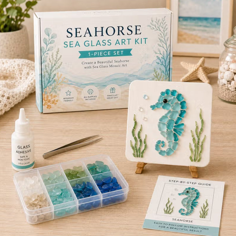 🌊✨ Ocean-Themed Art DIY Kit – Create Stunning Mosaic Masterpiece