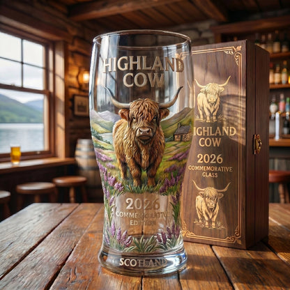 Last Day Promo: 49% OFF-Highland Cow 2026 Commemorative Glass