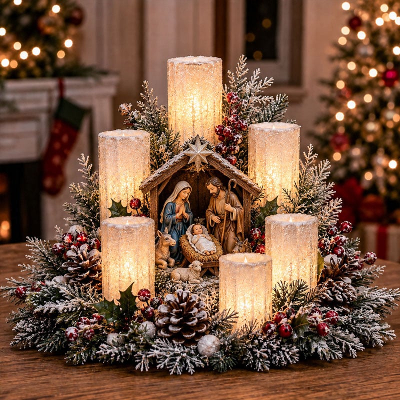 Nativity Christmas centerpiece