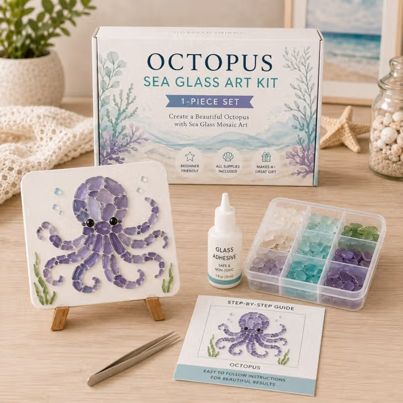🌊✨ Ocean-Themed Art DIY Kit – Create Stunning Mosaic Masterpiece