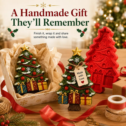 ⏳ Last Day 49% OFF – 🎄Reusable Christmas Tree DIY Casting Mold | Detailed Dimensional Design with Star, Layered Branches, Ornaments, Snowflakes & Gift Box Accents ✨