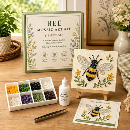 🌿 Watering Can Mosaic Art Kit | Beginner-Friendly Floral DIY Craft with Vibrant Mosaic Beads & Sturdy Display Base ✨