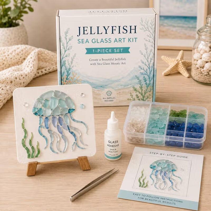 🌊✨ Ocean-Themed Art DIY Kit – Create Stunning Mosaic Masterpiece