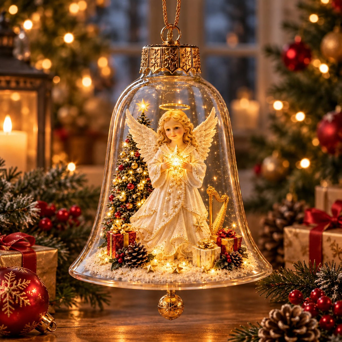 🎄 Lighted Christmas Bell Ornament Collection