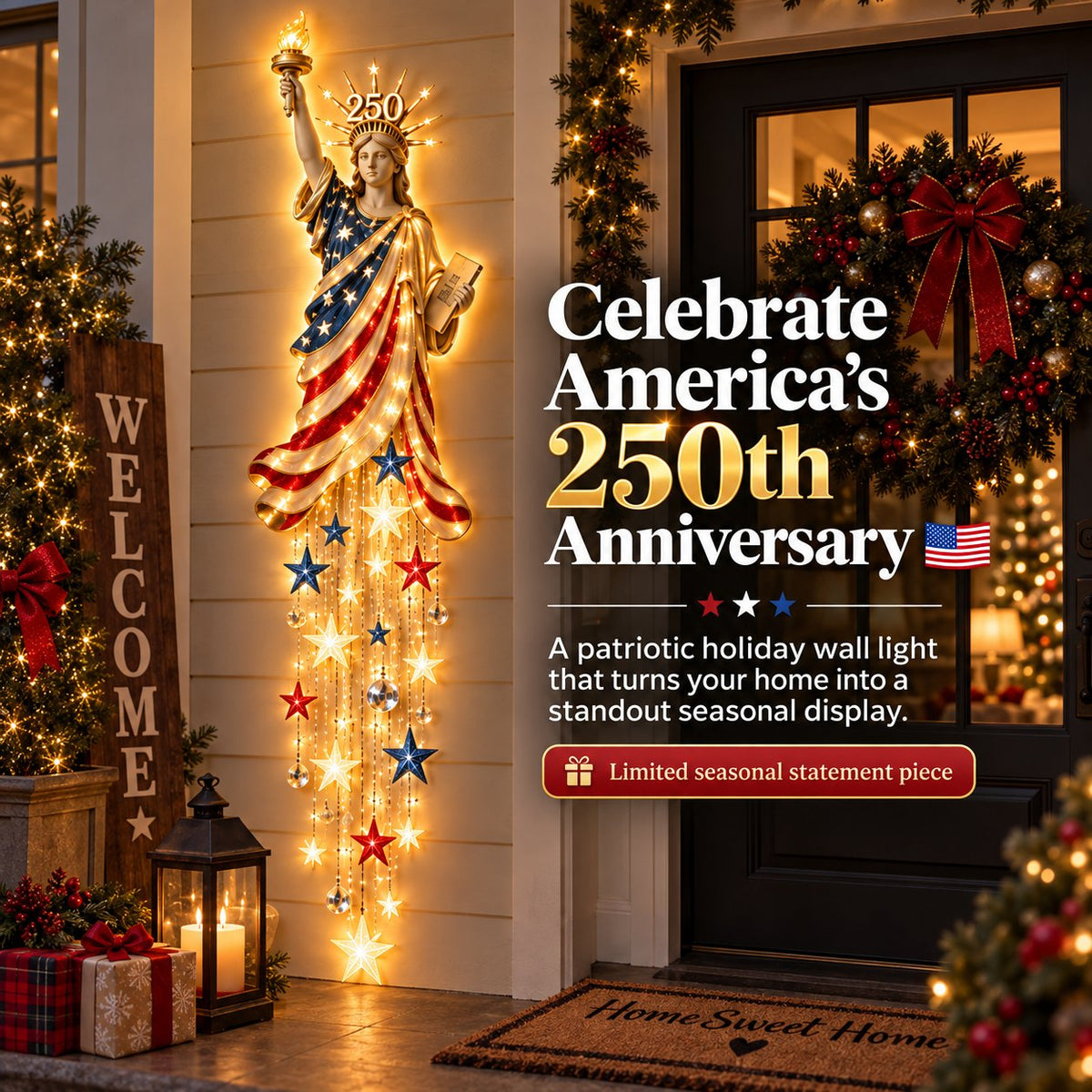 🇺🇸 250th Anniversary Liberty Wall Light