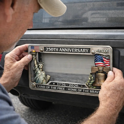 🔥LAST DAY 49% OFF-🦅USA 250th Anniversary License Plate Frame Patriotic Commemorative
