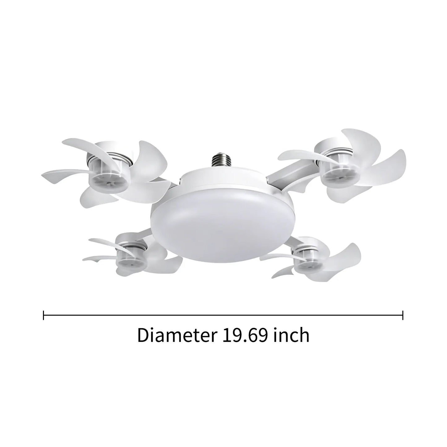 💡 E27 Socket Ceiling Fan Light – 2-in-1 LED Fan Bulb with Remote Control for Bedroom, Kitchen & Home Cooling