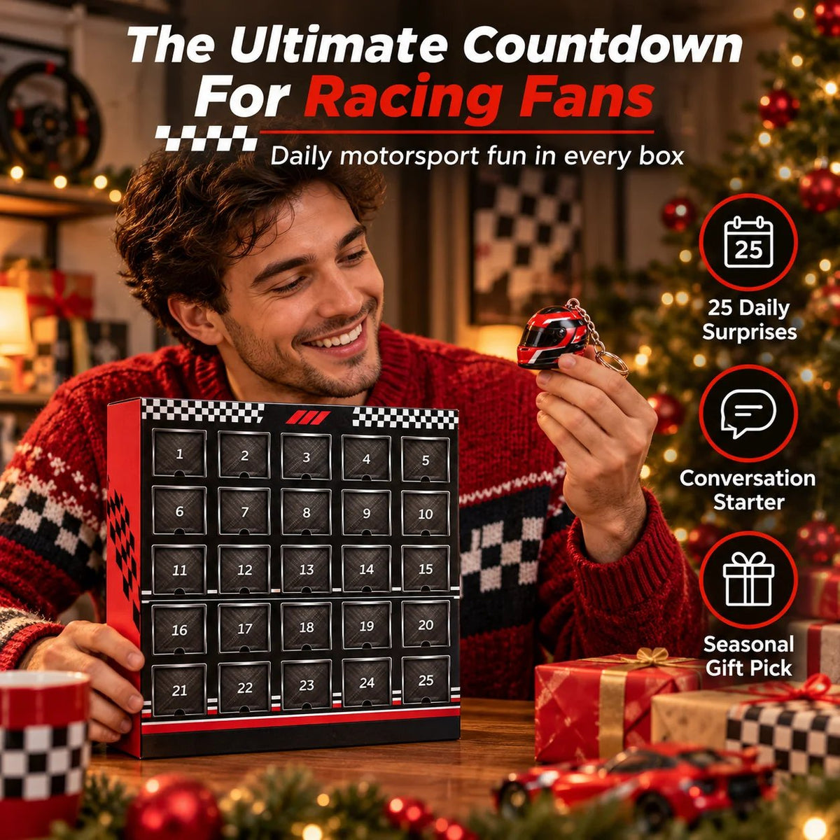 🏁 RaceGrid™ 25-Day Formula Racing Advent Calendar – Ultimate Christmas Countdown for Racing Fans