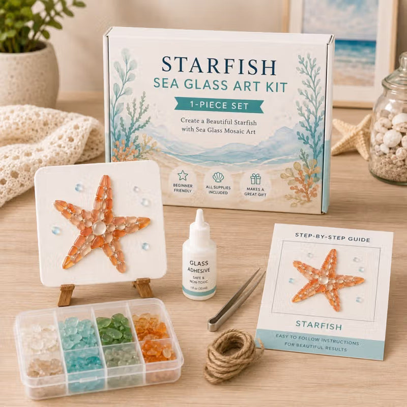 🌊✨ Ocean-Themed Art DIY Kit – Create Stunning Mosaic Masterpiece