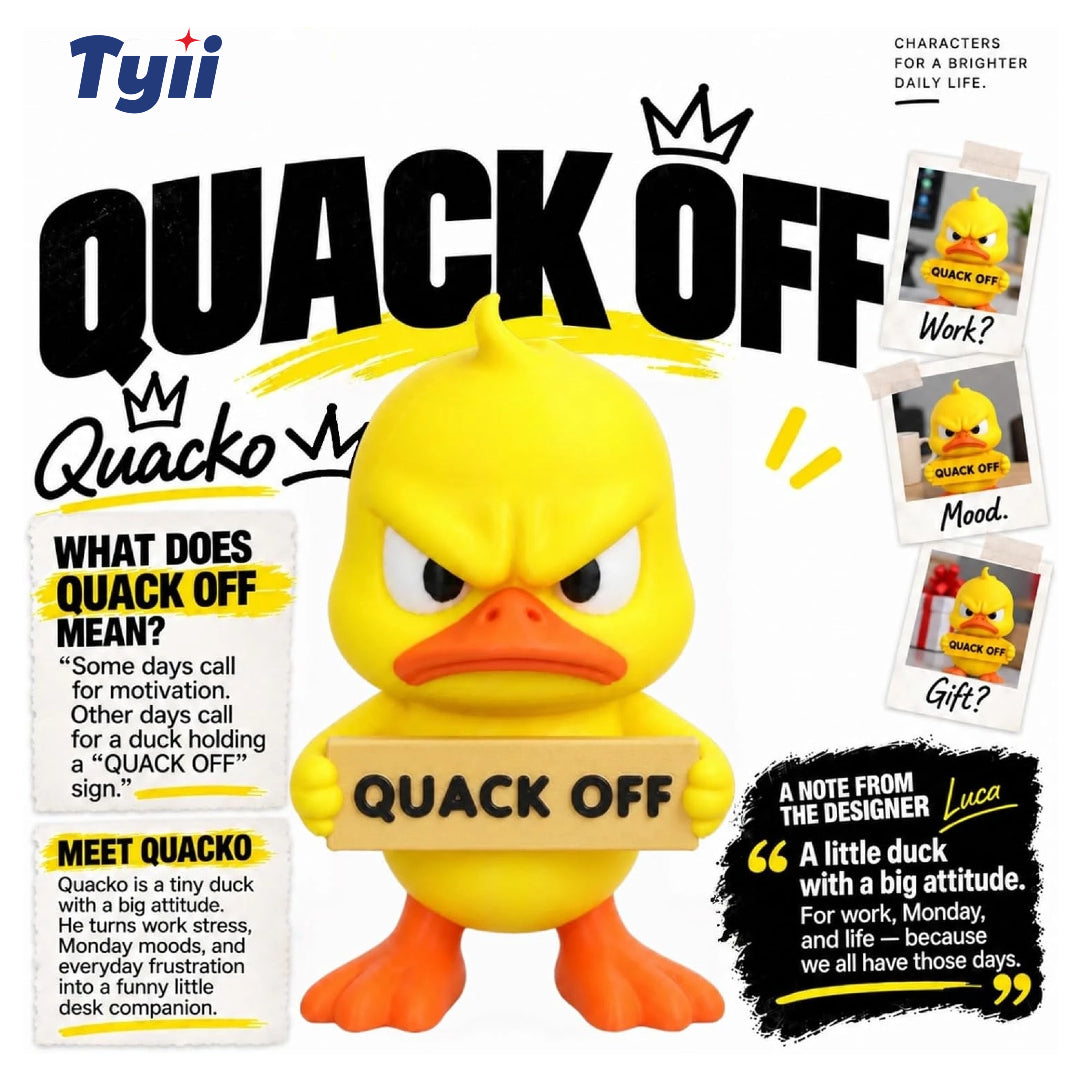 Angry Duck Figurine 🦆😤 – Funny Quirky Decor for Home & Garden