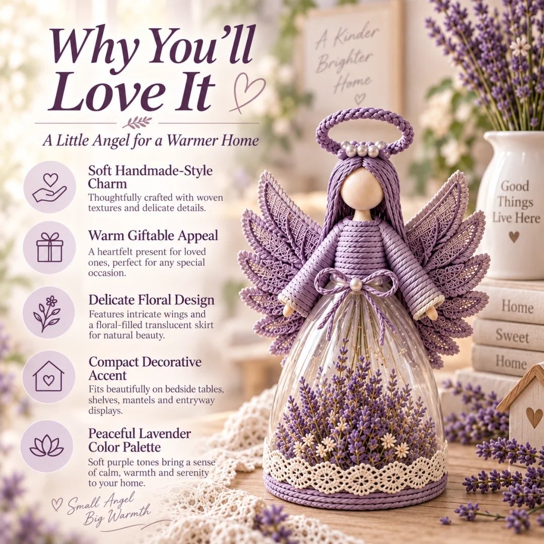 🔥 LAST DAY 49% OFF - 🌸🎁 Lighted Floral Angel Figurine
