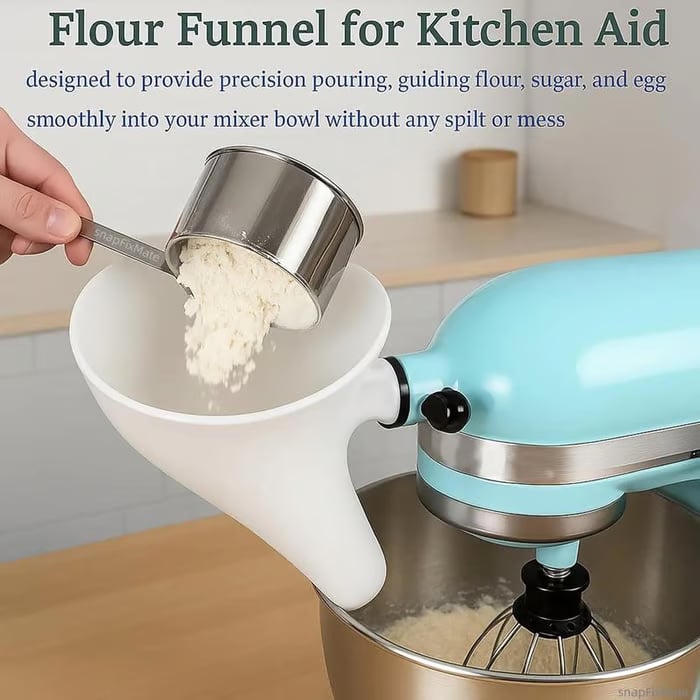 🔥LAST DAY 48% OFF - ✨Flour Funnel for Kitchen Aid Stand Mixer