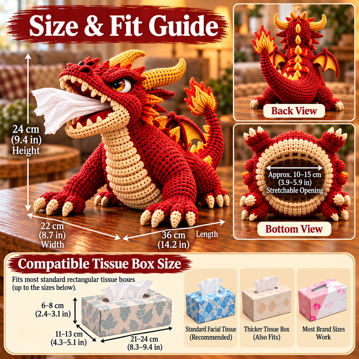 🐉 DIY Crochet Tissue Box Kit | Funny Fantasy Home Decor 🧶