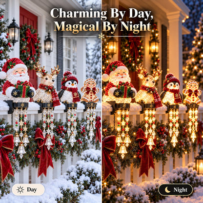 🎄 Christmas Porch Railing Lights – 4 Festive Character Designs