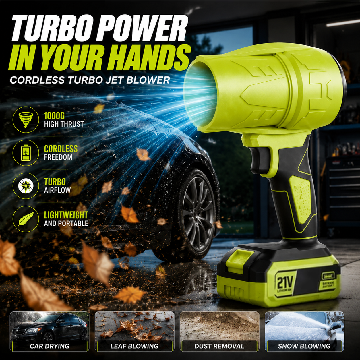 🔥Turbo Jet Blower – 1000G Cordless Air Duster