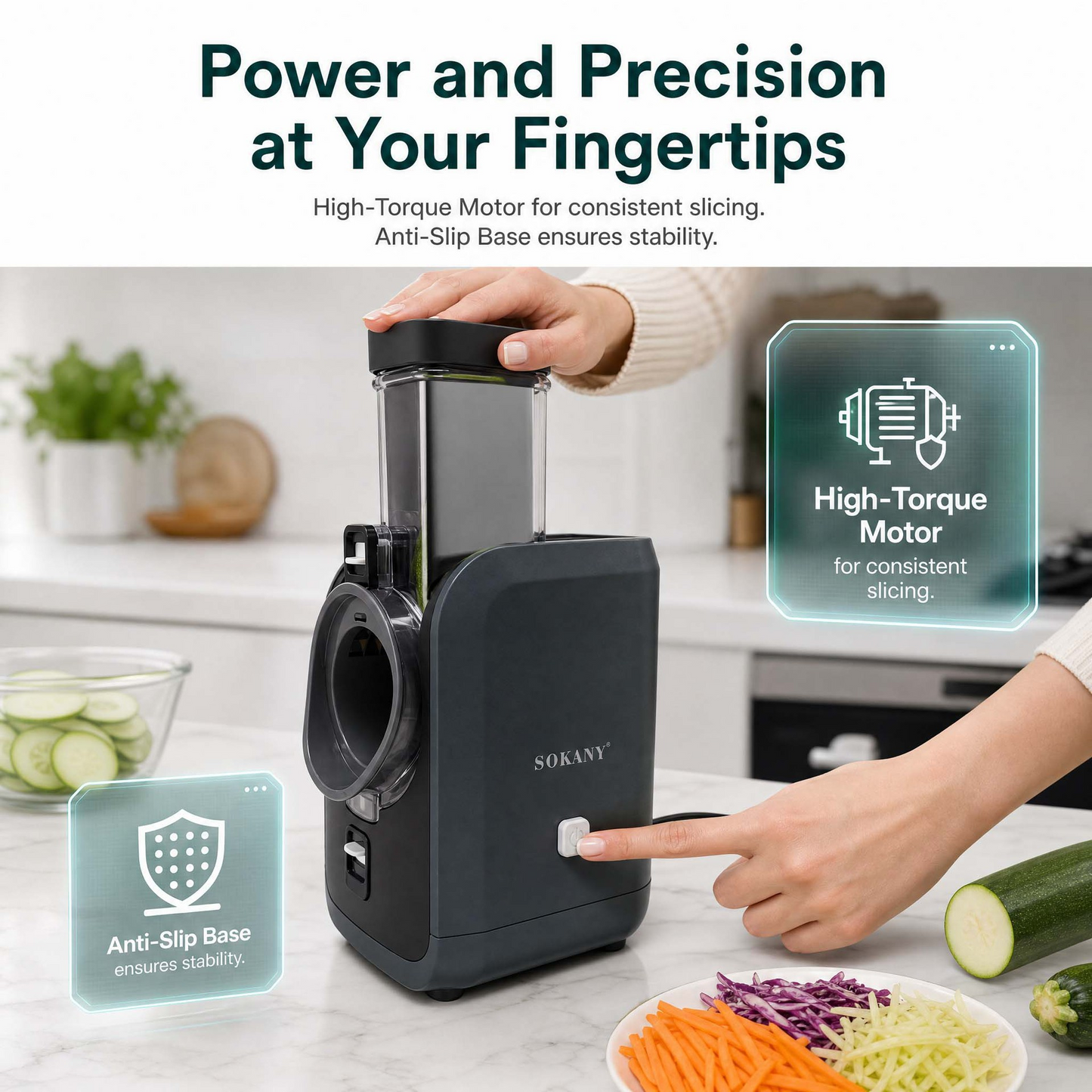 Mroace Electric Food Prep Slicer