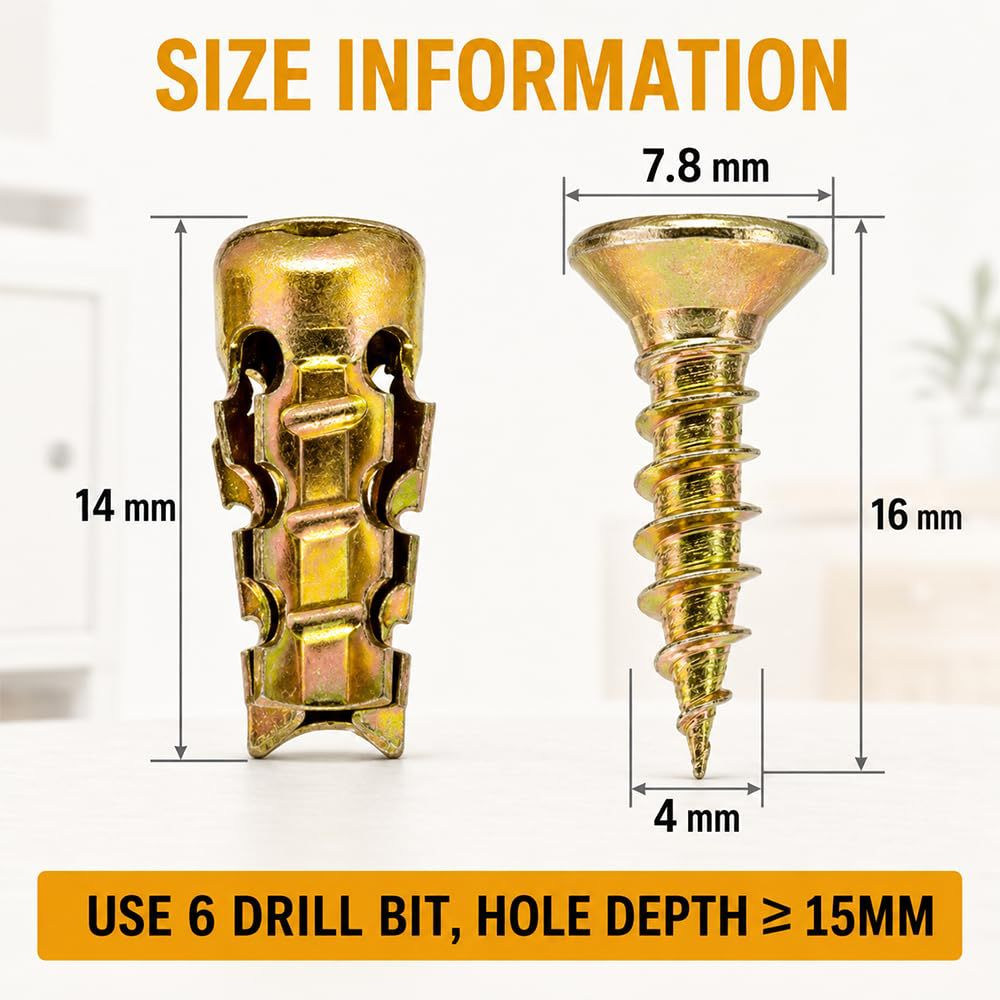 🛠️🔩Expansion screw set for cabinet hinge repair and door hinge thread repair