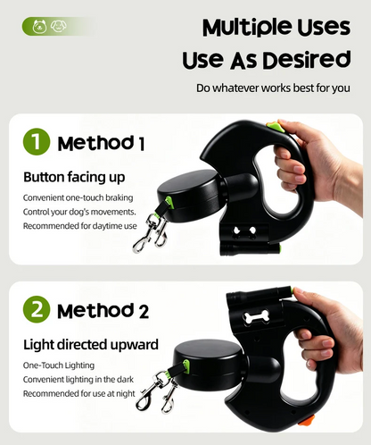 🔥LAST DAY 50% OFF - Dual Retractable Dog Leash for 2 Dogs