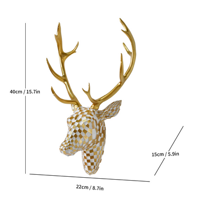 🦌 Modern Mosaic Deer Head Wall Art – Colorful Statement Home Decor ✨