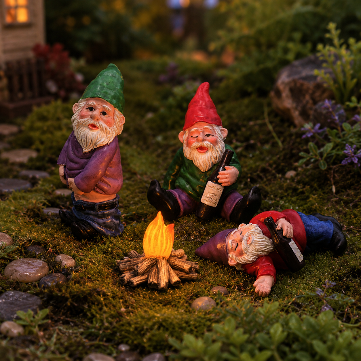 😂 Tipsy Garden Gnomes – Hilarious Outdoor Yard Decorations