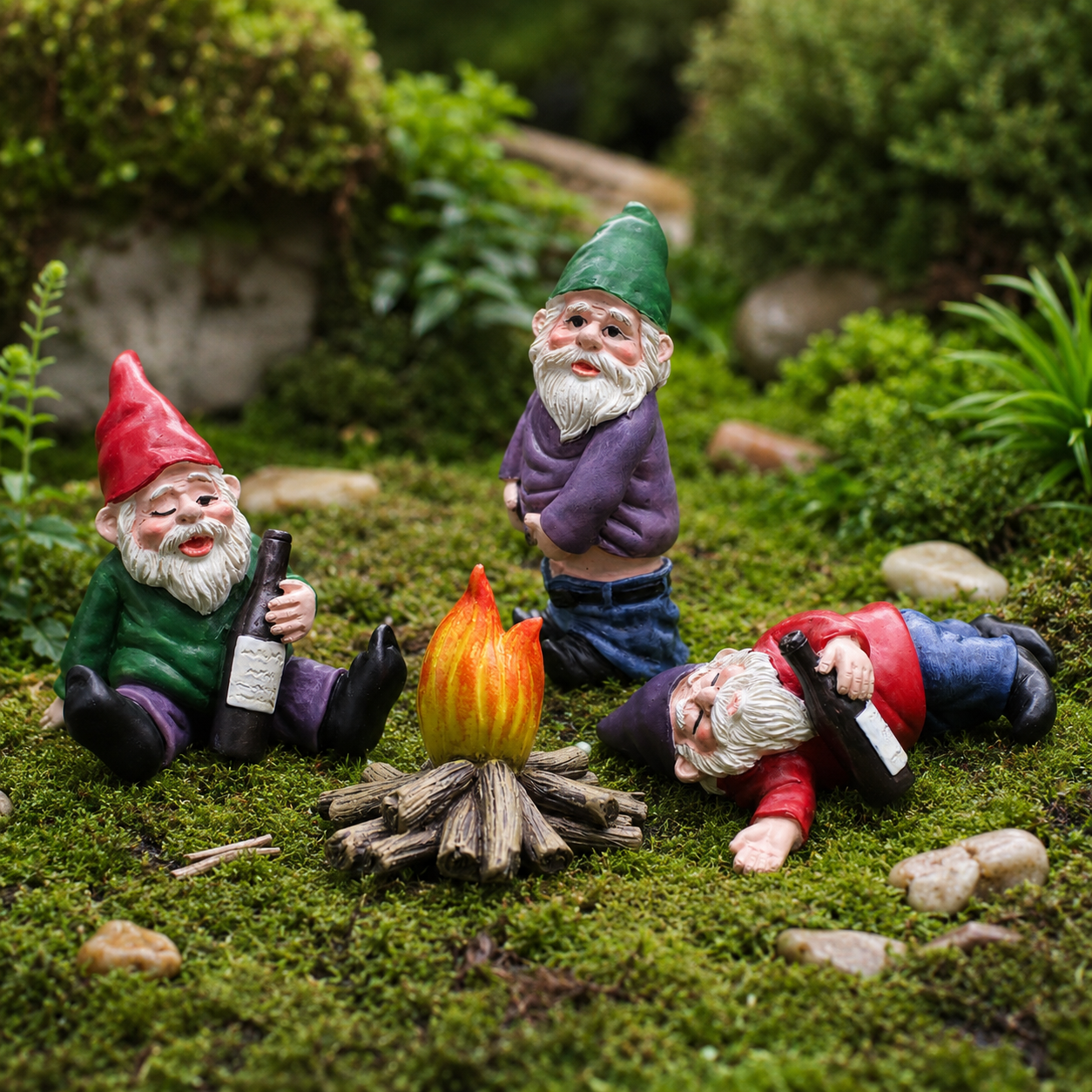 😂 Tipsy Garden Gnomes – Hilarious Outdoor Yard Decorations