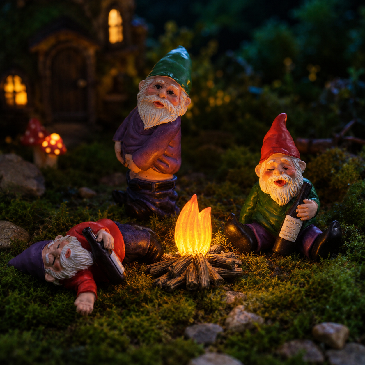 😂 Tipsy Garden Gnomes – Hilarious Outdoor Yard Decorations