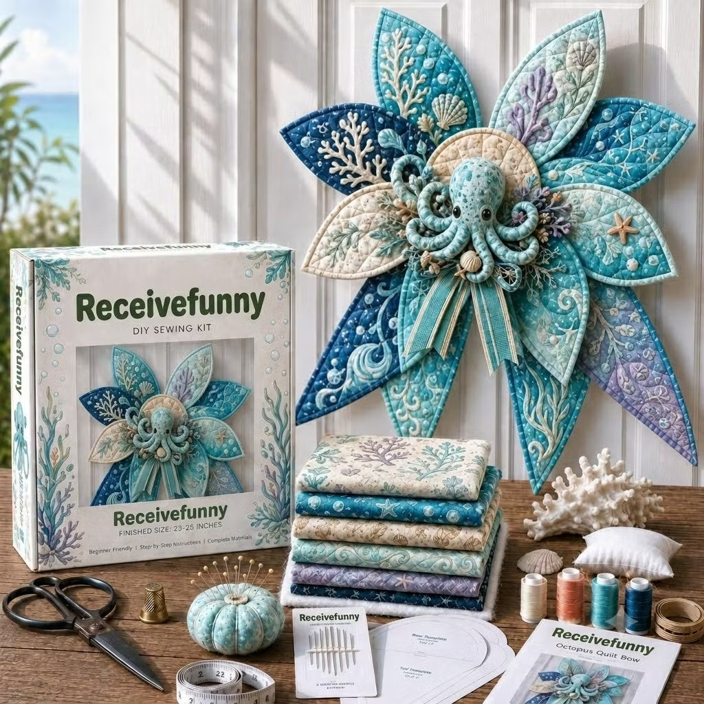 Ocean Adventure Quilted Door Hanging DIY Kit 🌊🐚 – Handmade Coastal Wall Decor