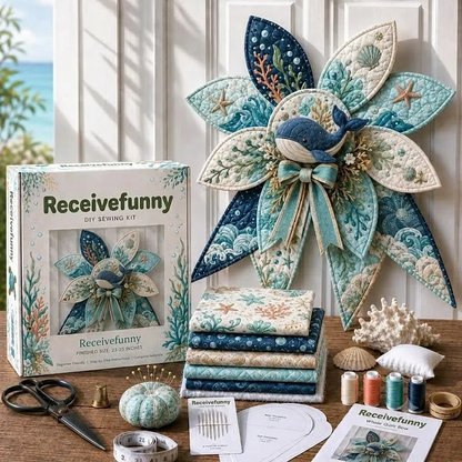 Ocean Adventure Quilted Door Hanging DIY Kit 🌊🐚 – Handmade Coastal Wall Decor