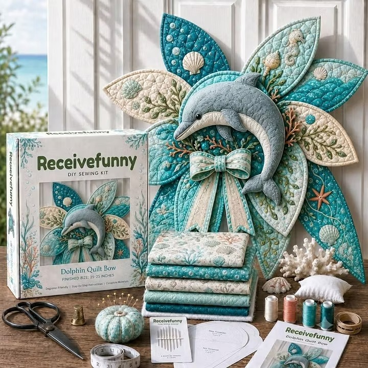 Ocean Adventure Quilted Door Hanging DIY Kit 🌊🐚 – Handmade Coastal Wall Decor