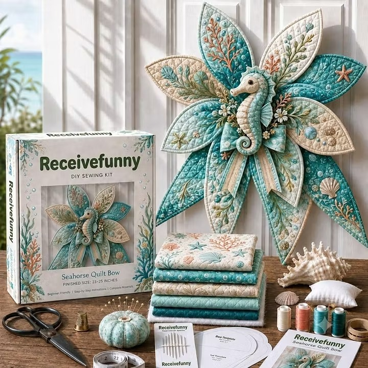 Seahorse Quilt Bow DIY kit