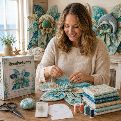 Ocean Adventure Quilted Door Hanging DIY Kit 🌊🐚 – Handmade Coastal Wall Decor