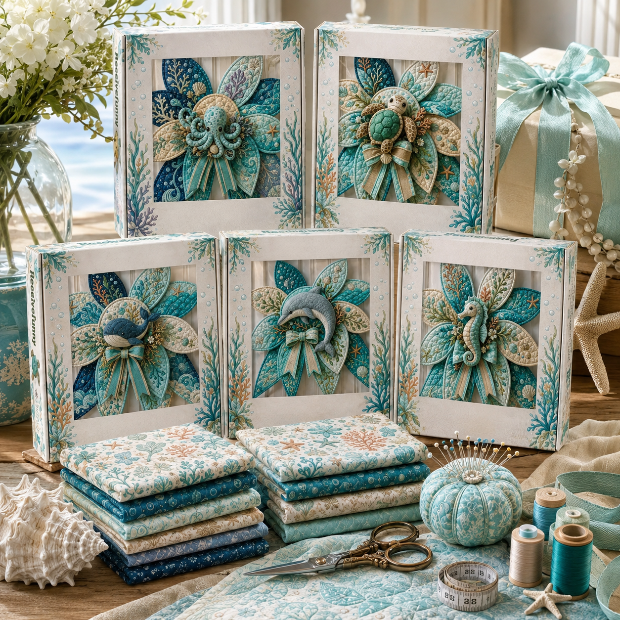 Ocean Adventure Quilted Door Hanging DIY Kit 🌊🐚 – Handmade Coastal Wall Decor
