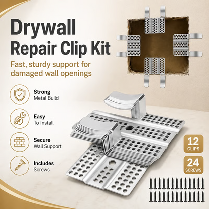 Drywall Repair Clips 🛠️ – Easy Wall & Ceiling Hole Patching Kit