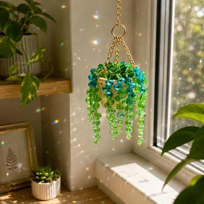 DIY Beaded Suncatcher Kit 🌿✨ – Create Your Own Botanical Window Decor
