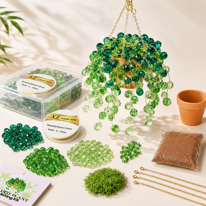 DIY Beaded Suncatcher Kit 🌿✨ – Create Your Own Botanical Window Decor