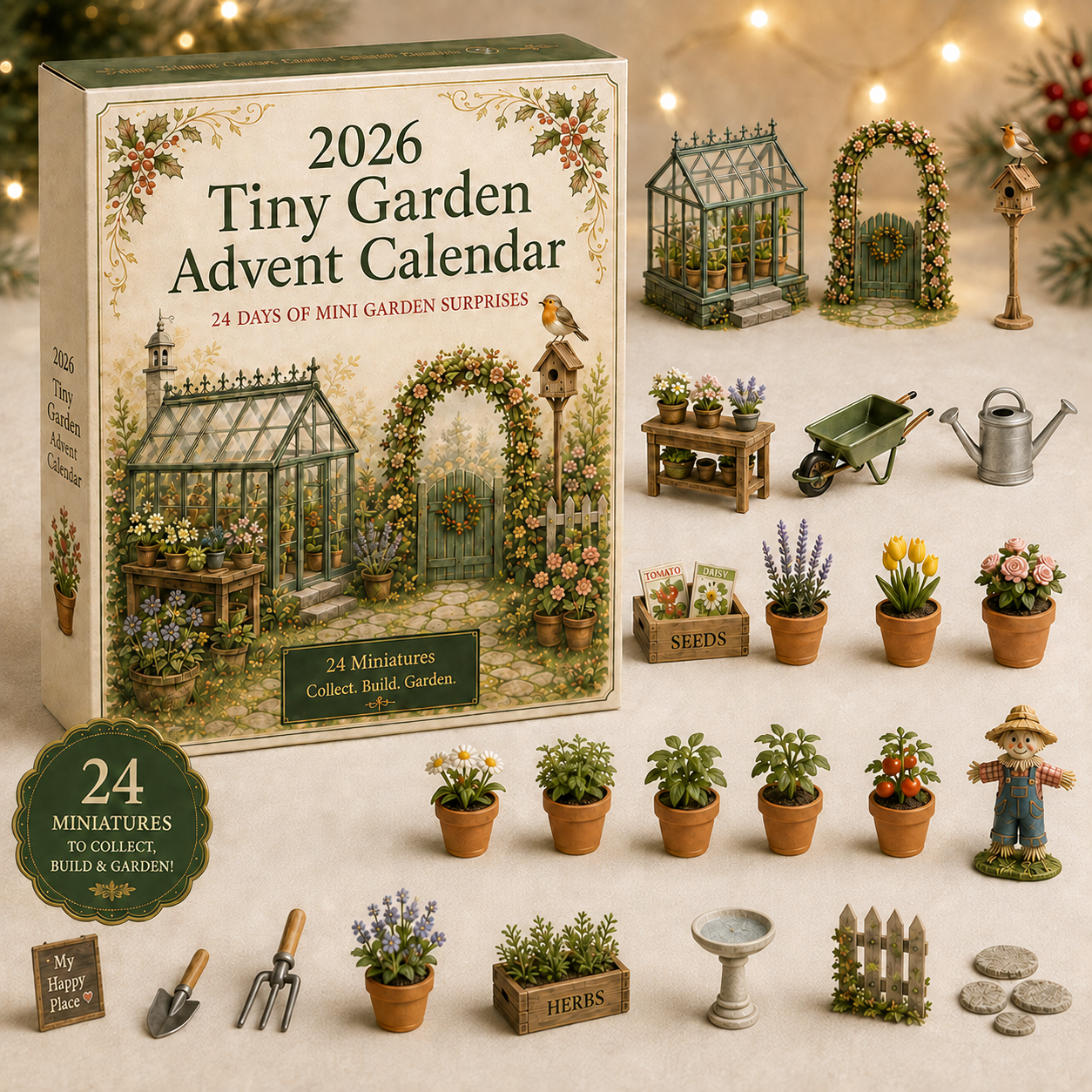 2026 Miniature Garden Advent Calendar 🌿🎄 – 24 Days of Tiny Garden Surprises