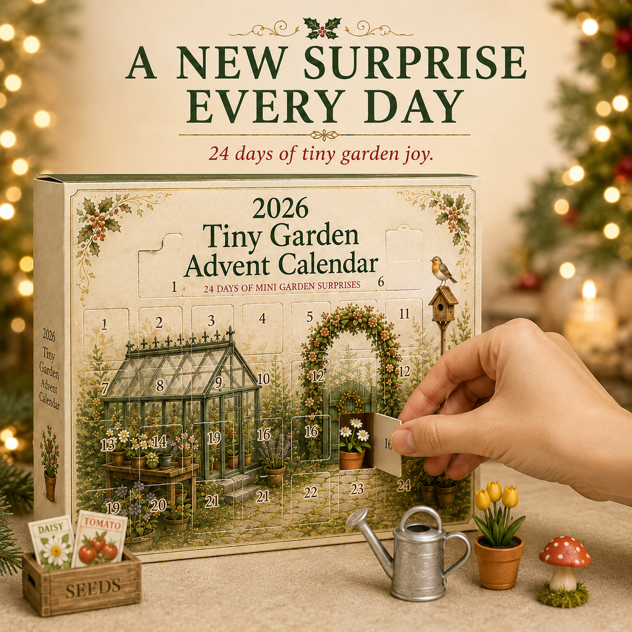 2026 Miniature Garden Advent Calendar 🌿🎄 – 24 Days of Tiny Garden Surprises