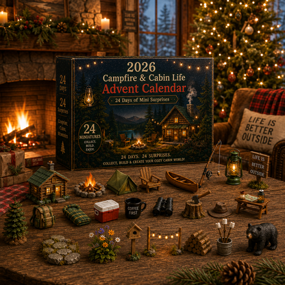2026 Cozy Cabin Advent Calendar 🏕️🔥 – 24 Days of Campfire Surprises