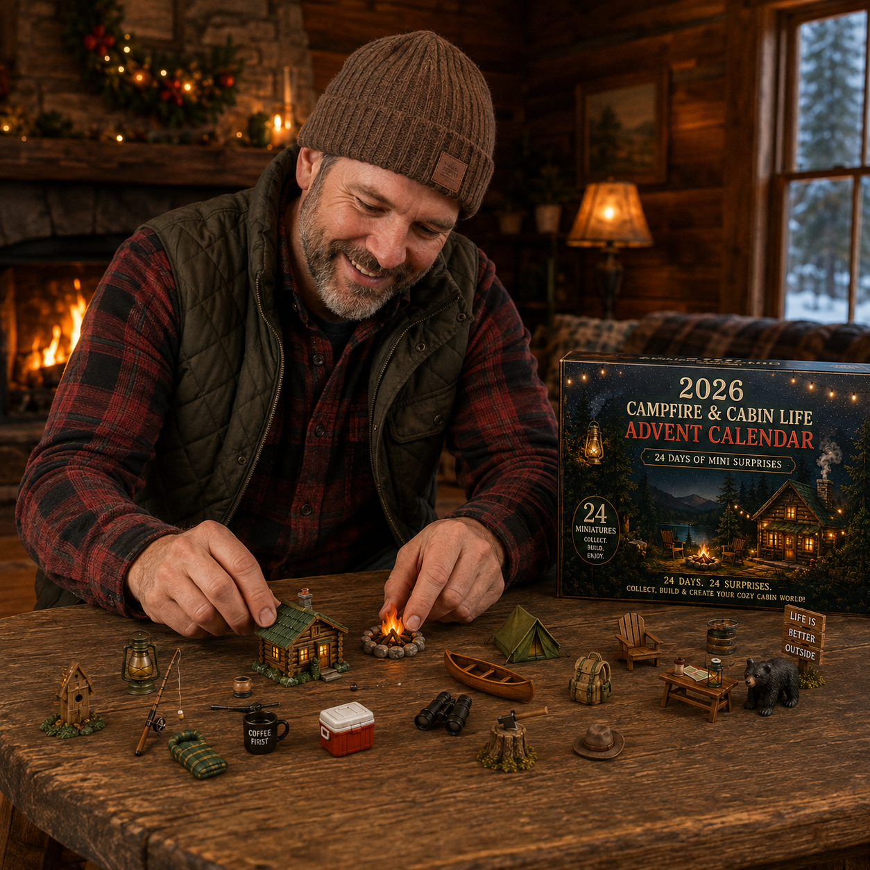 2026 Cozy Cabin Advent Calendar 🏕️🔥 – 24 Days of Campfire Surprises