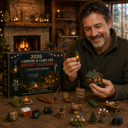 2026 Cozy Cabin Advent Calendar 🏕️🔥 – 24 Days of Campfire Surprises