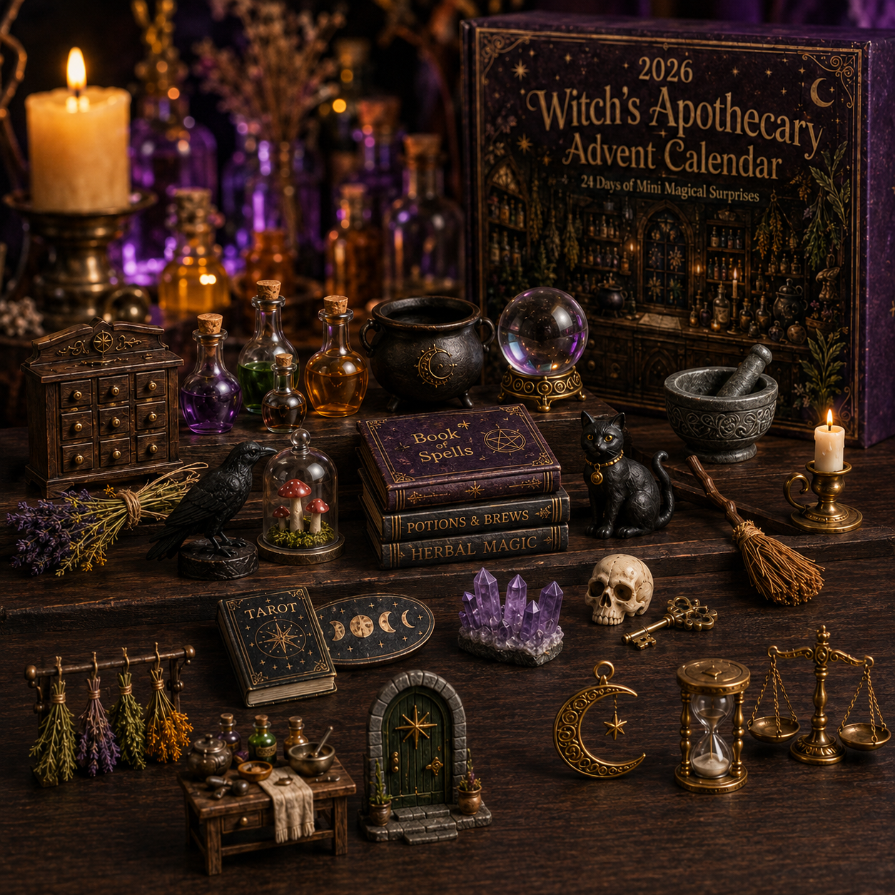 2026 Witchy Apothecary Advent Calendar 🧙‍♀️🔮 – 24 Days of Magical Surprises