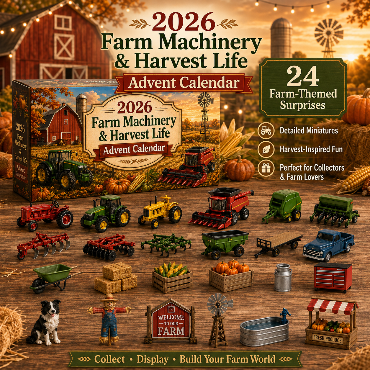 2026 Farm Life Advent Calendar 🚜🌾 – 24 Days of Harvest Season Surprises