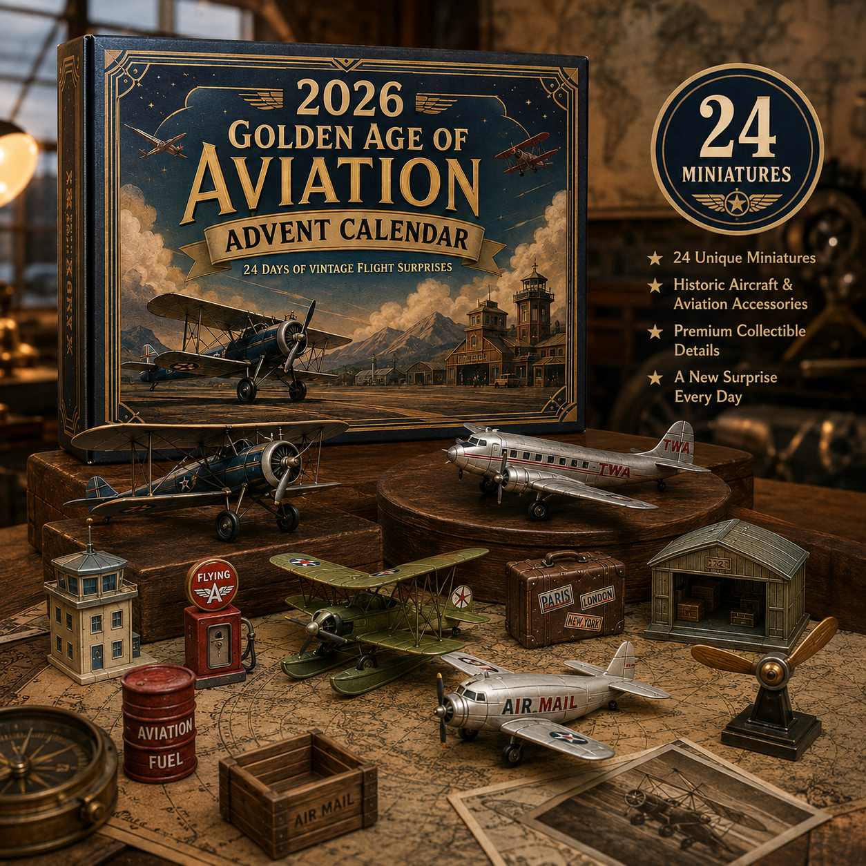 2026 Golden Age of Aviation Advent Calendar ✈️🛩️ – 24 Days of Vintage Aircraft Surprises