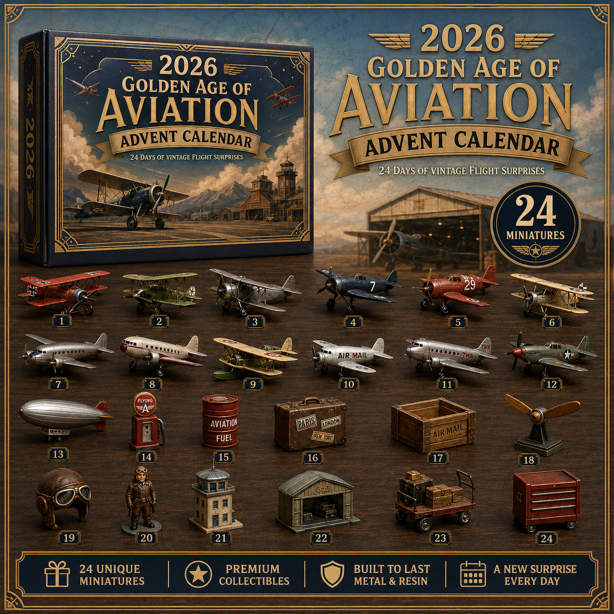 2026 Golden Age of Aviation Advent Calendar ✈️🛩️ – 24 Days of Vintage Aircraft Surprises