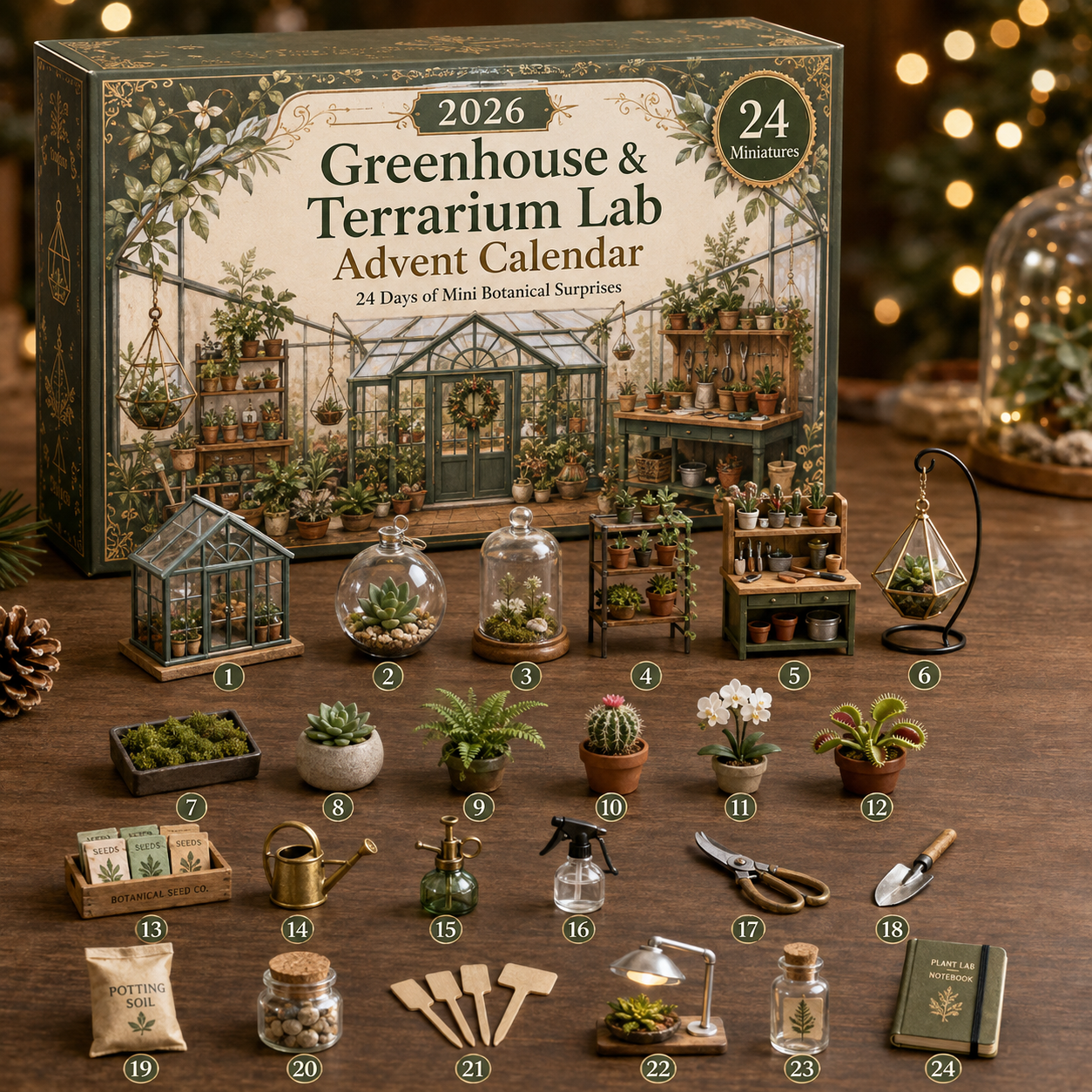 2026 Miniature Greenhouse Advent Calendar 🌱🔬 – 24 Days of Botanical Discoveries