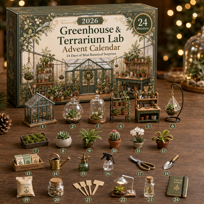 2026 Miniature Greenhouse Advent Calendar 🌱🔬 – 24 Days of Botanical Discoveries