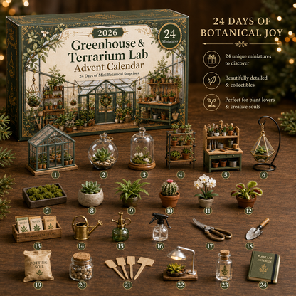 2026 Miniature Greenhouse Advent Calendar 🌱🔬 – 24 Days of Botanical Discoveries
