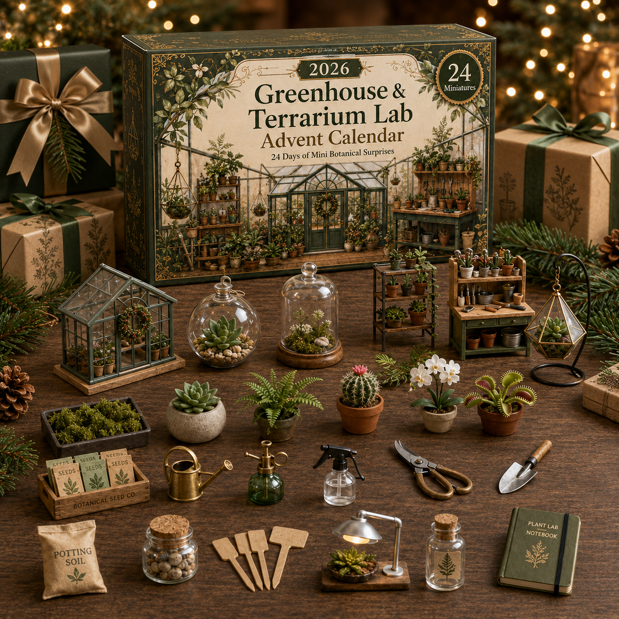 2026 Miniature Greenhouse Advent Calendar 🌱🔬 – 24 Days of Botanical Discoveries