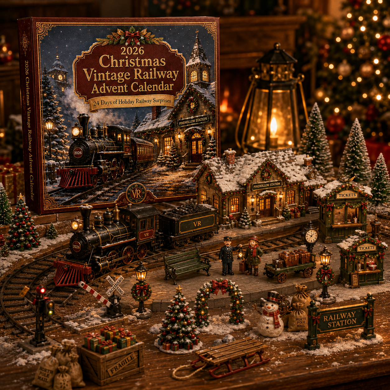 2026 Vintage Christmas Railway Advent Calendar 🚂🎄 – 24 Days of Festive Surprises